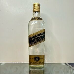 Johnnie Walker Black Label blended scotch whiskey empty bottle